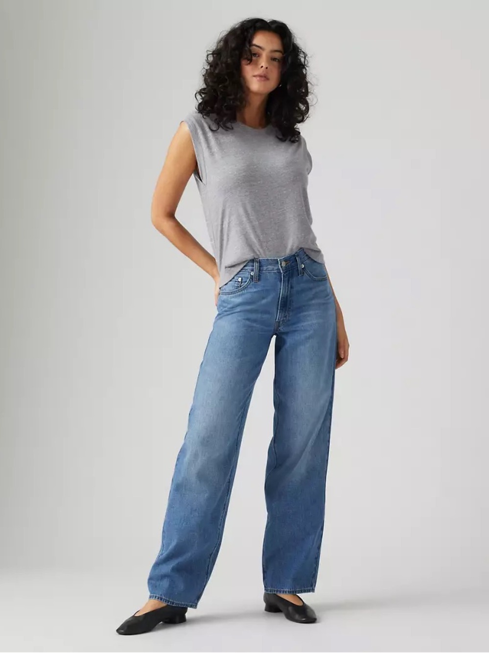 Levi’s Baggy Dad Linen + Denim Jeans - 24